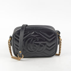 Gucci Mini Marmont Camera Bag Black