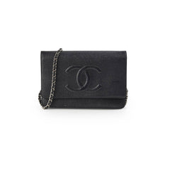 Chanel Caviar Black Wallet On Chain WOC