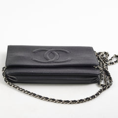 Chanel Caviar Black Wallet On Chain WOC