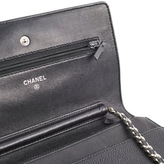 Chanel Caviar Black Wallet On Chain WOC