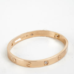 Cartier Love Bracelet 4 Diamonds Yellow Gold Size 16 2021