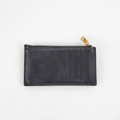 Saint Laurent Black Leather Card Holder