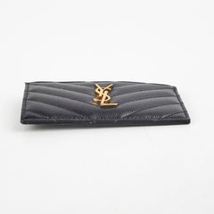 Saint Laurent Black Leather Card Holder