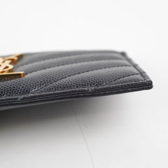 Saint Laurent Black Leather Card Holder