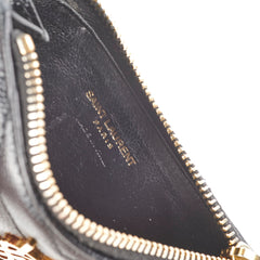 Saint Laurent Black Leather Card Holder