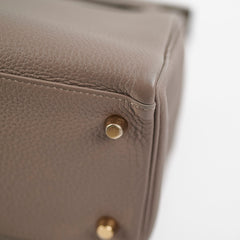 Hermes Kelly 28 Gris Asphalte Clemence - A Stamp