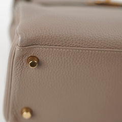 Hermes Kelly 28 Gris Asphalte Clemence - A Stamp
