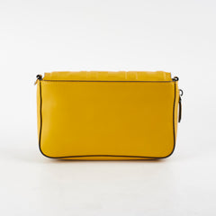 Fendi Expand Nappa FF 1974 Mini Embossed Flap Bag Yellow