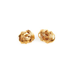 Chanel Vintage Oval Clip On Earrings Costume Jewellery
