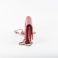 Chanel WOC Wallet On Chain Red Caviar 21 series