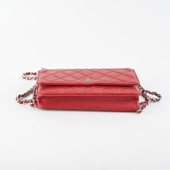 Chanel WOC Wallet On Chain Red Caviar 21 series