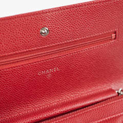 Chanel WOC Wallet On Chain Red Caviar 21 series