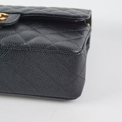 Chanel Small Classic Flap Caviar Black - Microchipped