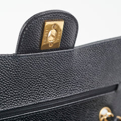 Chanel Small Classic Flap Caviar Black - Microchipped