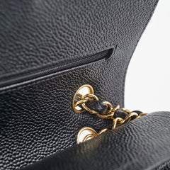 Chanel Small Classic Flap Caviar Black - Microchipped