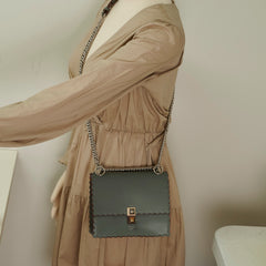 Fendi Kan Small Grey Crossbody