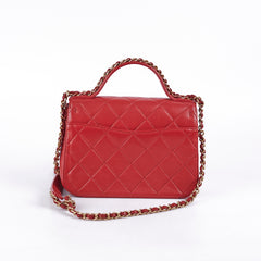 Chanel Seasonal Red Top Handle