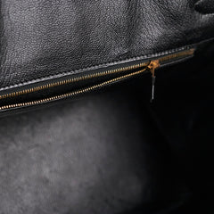Hermes Birkin 35 Ardennes Black GHW - C Square Stamp