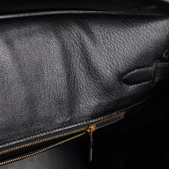 Hermes Birkin 35 Ardennes Black GHW - C Square Stamp