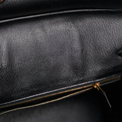 Hermes Birkin 35 Ardennes Black GHW - C Square Stamp