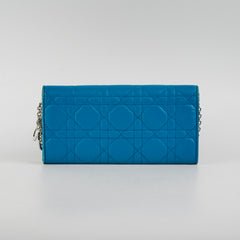 Christian Dior Blue Lambskin Wallet