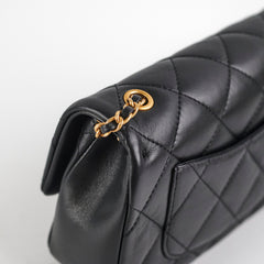 Chanel Mini Rectangular Black Lambskin