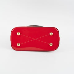 Louis Vuitton Alma BB Vernis Lisse Patent Red
