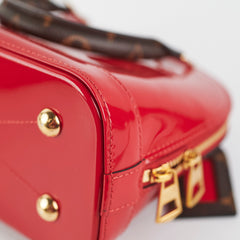 Louis Vuitton Alma BB Vernis Lisse Patent Red