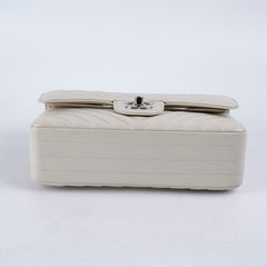 Chanel Classic Flap Small Lambskin Chevron Cream - Series 31