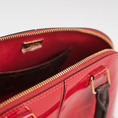 Louis Vuitton Alma BB Vernis Lisse Patent Red