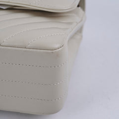 Chanel Classic Flap Small Lambskin Chevron Cream - Series 31