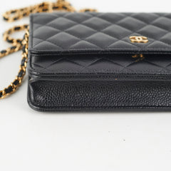 Chanel Wallet On Chain WOC Caviar Black GHW - Microchipped