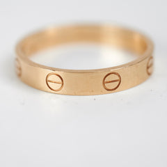 Cartier Love Ring Weddng Band Yellow Gold Size 60