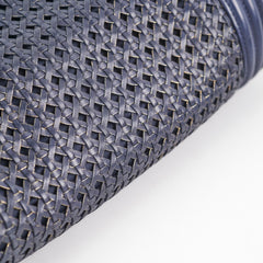 Chanel Old Medium Braided Reverso Boy Bag Navy