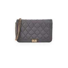 Deal of the Week - Chanel Boy Caviar Wallet On Chain Grey -30 Series