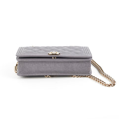 Deal of the Week - Chanel Boy Caviar Wallet On Chain Grey -30 Series