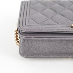 Deal of the Week - Chanel Boy Caviar Wallet On Chain Grey -30 Series