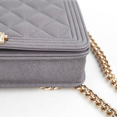 Deal of the Week - Chanel Boy Caviar Wallet On Chain Grey -30 Series