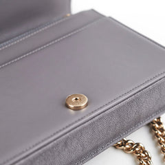 Deal of the Week - Chanel Boy Caviar Wallet On Chain Grey -30 Series