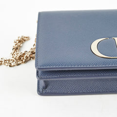 Christian Dior 2 in 1 Pouch Montaigne Pouch Blue