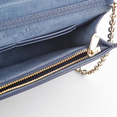 Christian Dior 2 in 1 Pouch Montaigne Pouch Blue