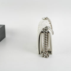 Chanel Small Boy White with Pearls Bag