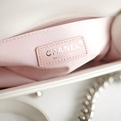 Chanel Small Boy White with Pearls Bag