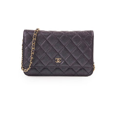 Chanel Wallet on Chain WOC Caviar Iridescence Black