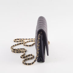 Chanel Wallet on Chain WOC Caviar Iridescence Black