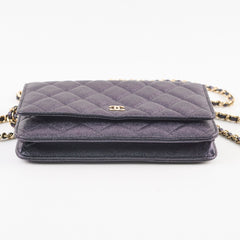 Chanel Wallet on Chain WOC Caviar Iridescence Black