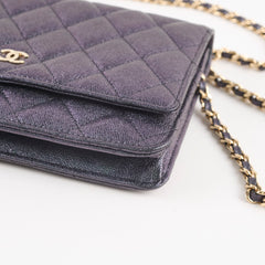 Chanel Wallet on Chain WOC Caviar Iridescence Black