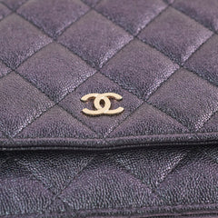 Chanel Wallet on Chain WOC Caviar Iridescence Black