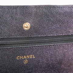 Chanel Wallet on Chain WOC Caviar Iridescence Black