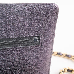 Chanel Wallet on Chain WOC Caviar Iridescence Black